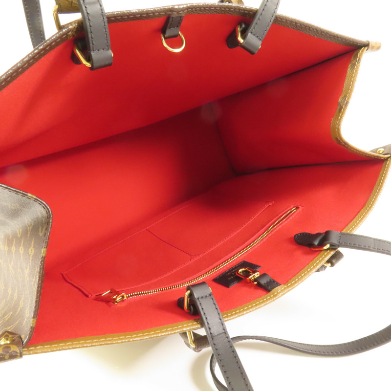 LOUIS VUITTON Monogram Giant OnTheGo GM金扣手挽肩背兩用袋-5