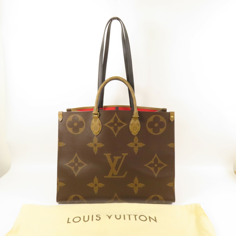 LOUIS VUITTON Monogram Giant OnTheGo GM金扣手挽肩背兩用袋-8