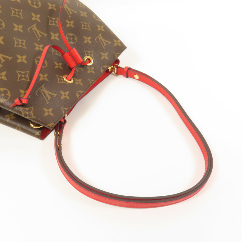 LOUIS VUITTON Monogram Neo Noe Bucket Bag金扣肩背袋Coquelicot-4