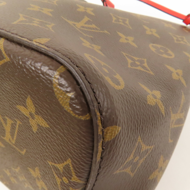 LOUIS VUITTON Monogram Neo Noe Bucket Bag金扣肩背袋Coquelicot-11