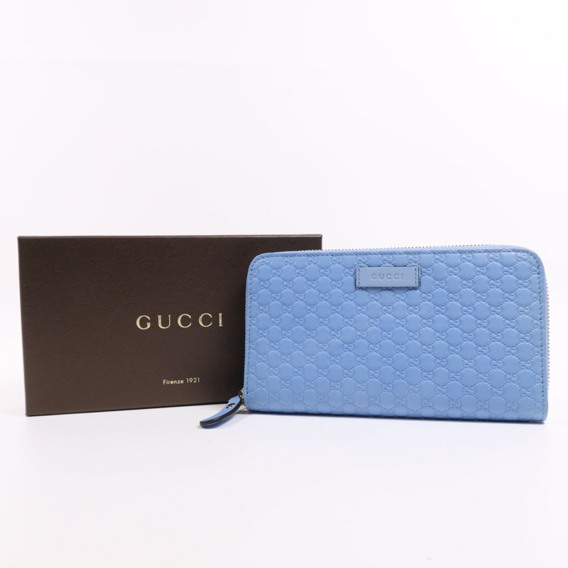 GUCCI 牛皮皮革Zipper Wallet金扣長錢包-13