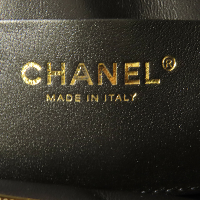 CHANEL 皮革Chain Shoulder金扣手挽肩背兩用袋-7