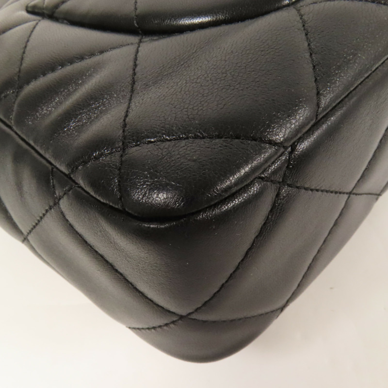 CHANEL 皮革Chain Shoulder金扣手挽肩背兩用袋-11