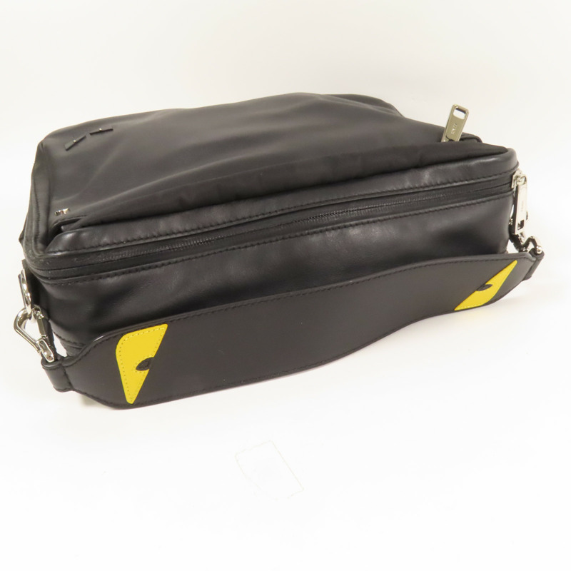 FENDI 尼龍/皮革Shoulder Bag銀扣手挽肩背兩用袋-5