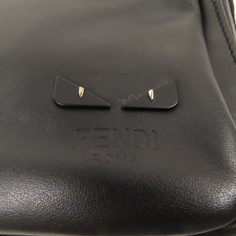 FENDI 尼龍/皮革Shoulder Bag銀扣手挽肩背兩用袋-9