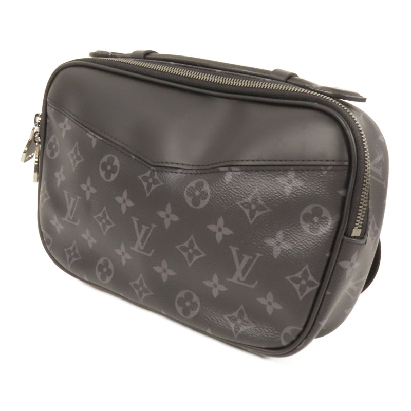 LOUIS VUITTON Monogram Eclipse Bum Bag銀扣手挽肩背兩用袋-2