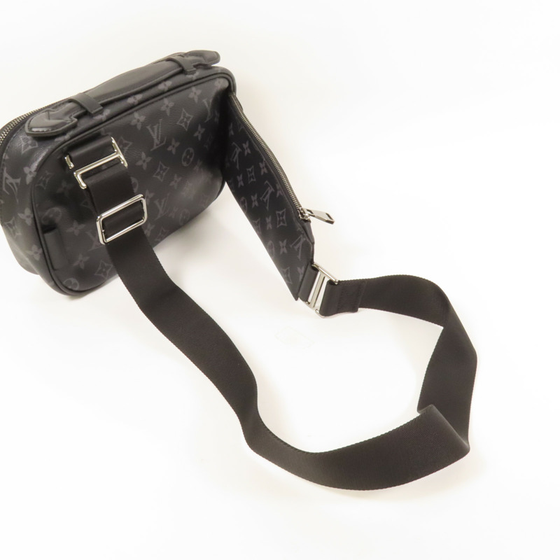 LOUIS VUITTON Monogram Eclipse Bum Bag銀扣手挽肩背兩用袋-4