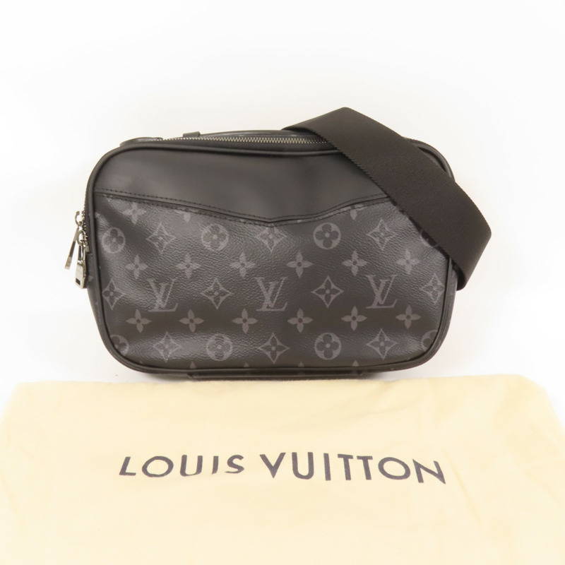 LOUIS VUITTON Monogram Eclipse Bum Bag銀扣手挽肩背兩用袋-13