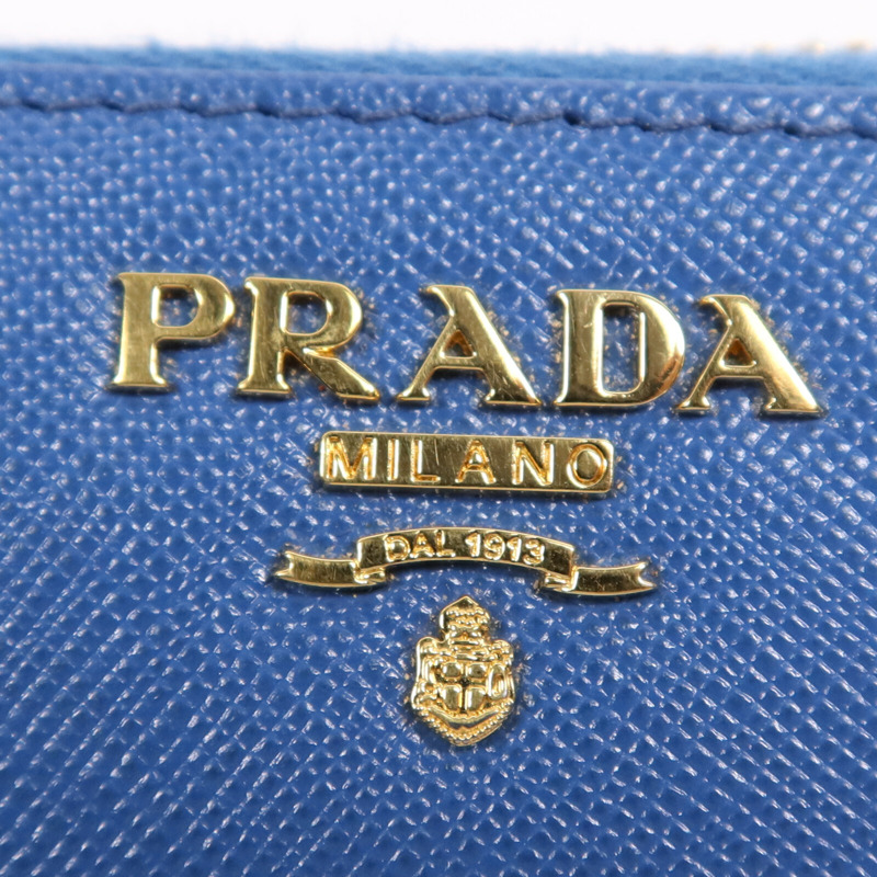 PRADA 牛皮皮革Wallet金扣長錢包-5