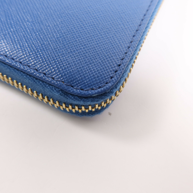 PRADA 牛皮皮革Wallet金扣長錢包-9