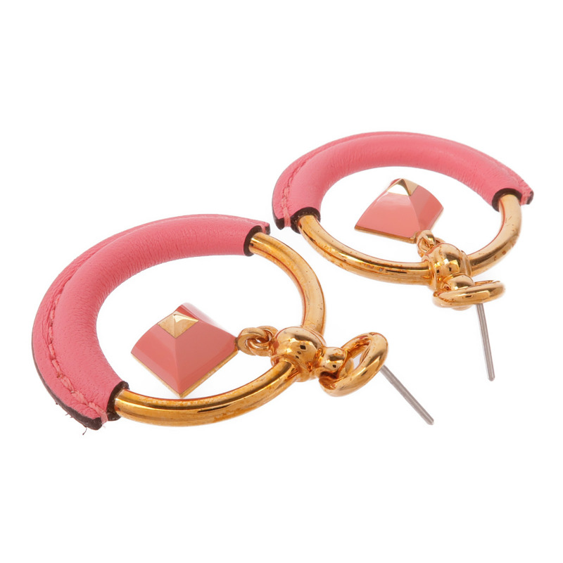 HERMES 金屬/皮革Earrings耳環-3