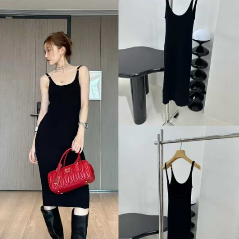 Miumiu 吊帶洋裝 42號 全新閒置-0