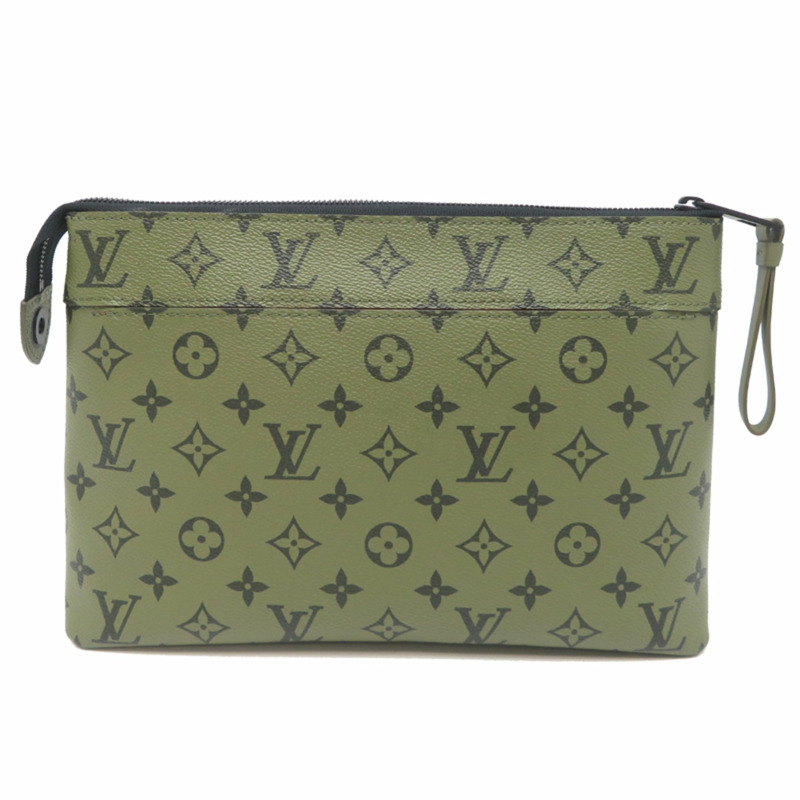 Louis Vuitton Pochette Voyage Souvre 男士手拿包 M82800(已停產)Monogram 綠色-1