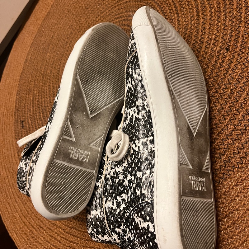 KARL LAGERFELD 真皮高筒鞋｜義大利製｜蛇紋質感・39 號✨-10