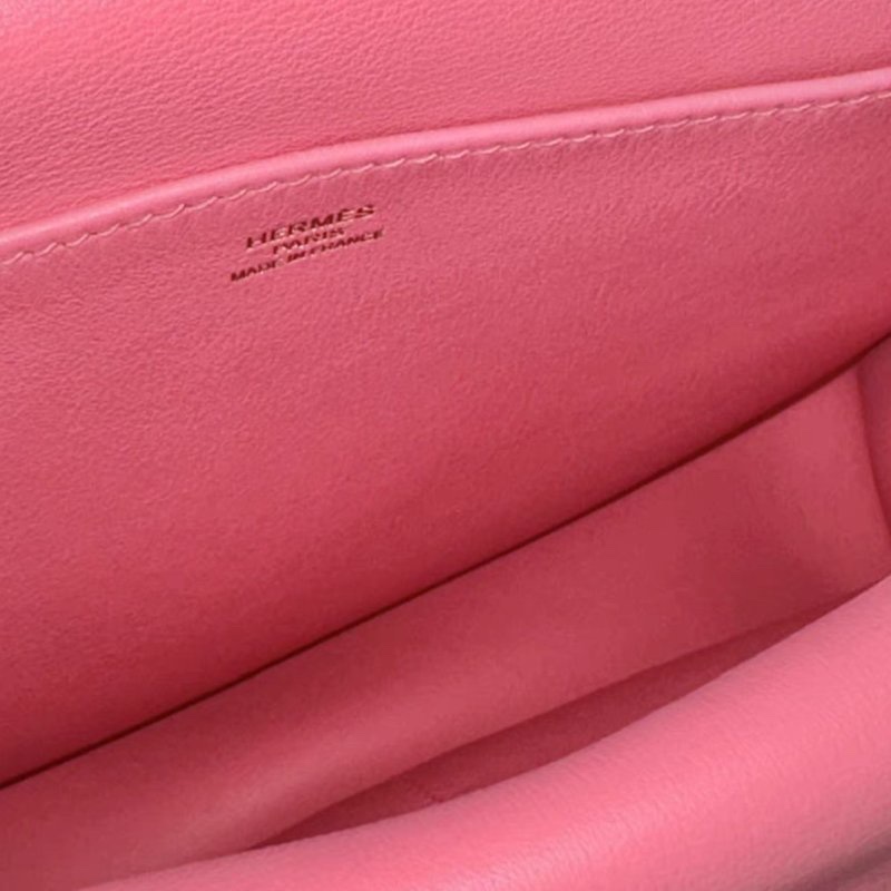 HERMES 唇膏粉金扣halzan mini手提肩背斜背包21.5*14*6.5 98新配件塵袋-1