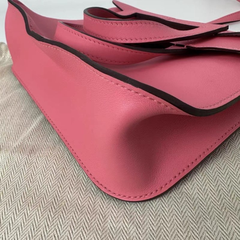 HERMES 唇膏粉金扣halzan mini手提肩背斜背包21.5*14*6.5 98新配件塵袋-2