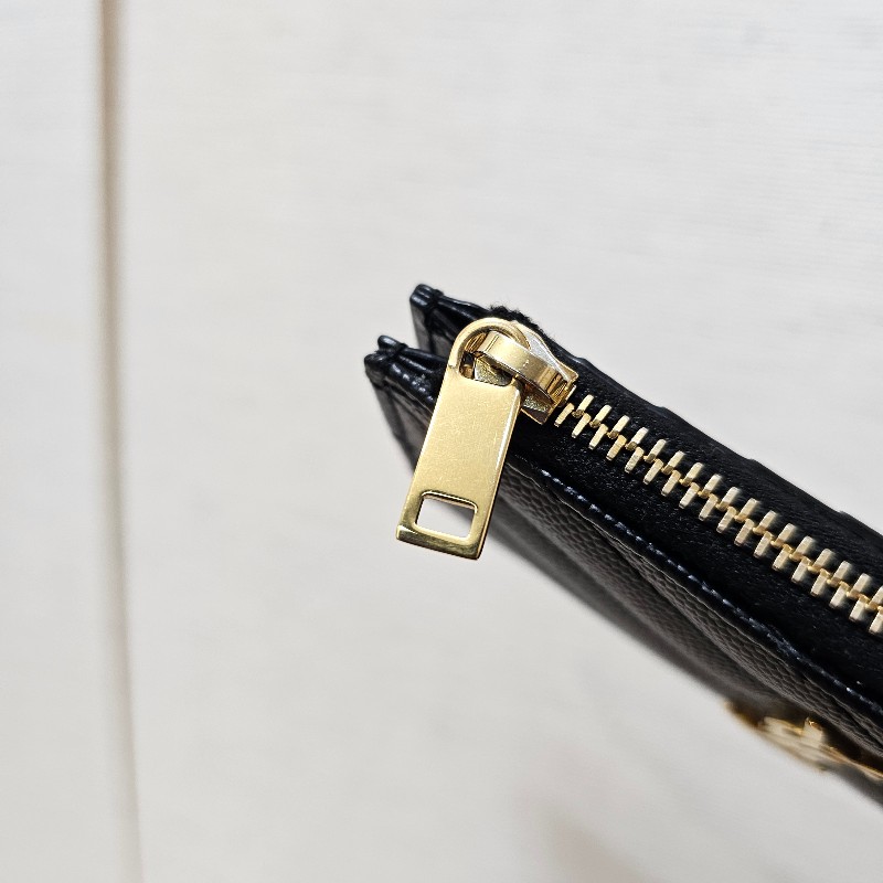 [甜價出😊] YSL黑荔枝皮金釦Cassandre零錢卡包-5