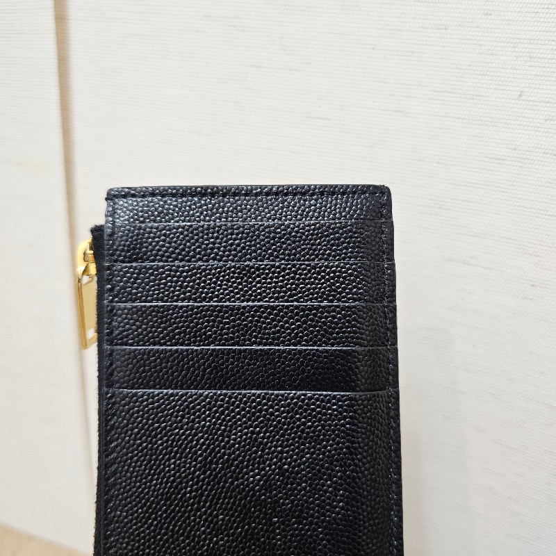 [甜價出😊] YSL黑荔枝皮金釦Cassandre零錢卡包-15