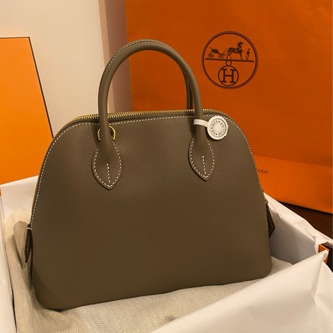 Hermès Bolide 25 étoupe Evercolor GHW