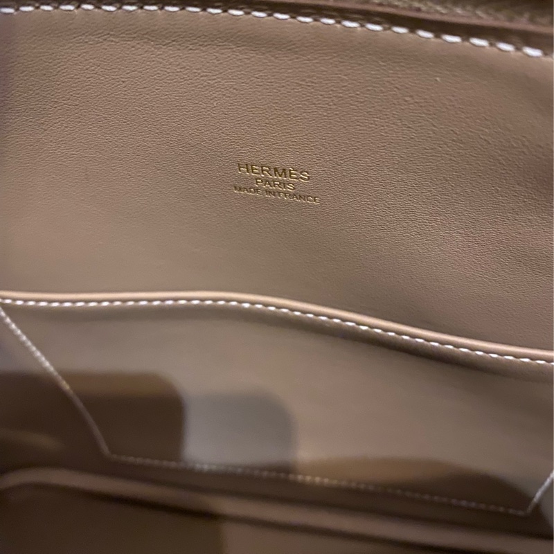 Hermès Bolide 25 étoupe Evercolor GHW-2