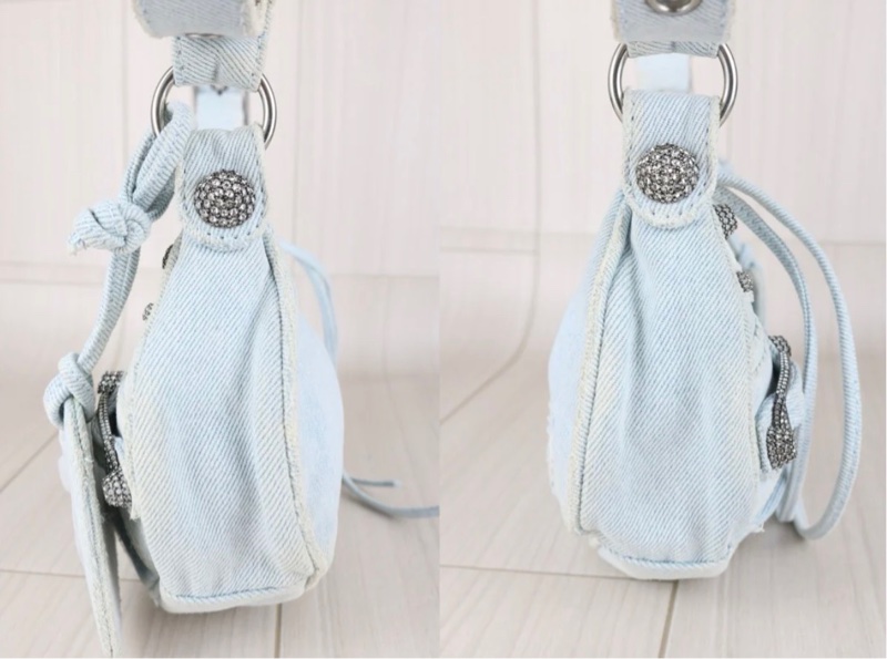 「JL精品代購」97新 Balenciaga 牛仔機車包 xs-4