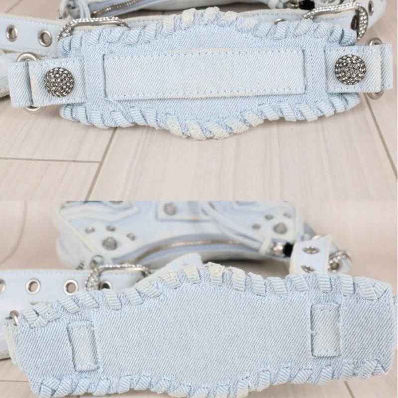 「JL精品代購」97新 Balenciaga 牛仔機車包 xs-10