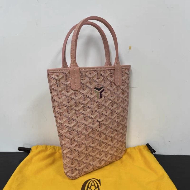 GOYARD Poitiers粉色Y字手提肩背斜背包21*24*1 全新閒置配件塵袋-1