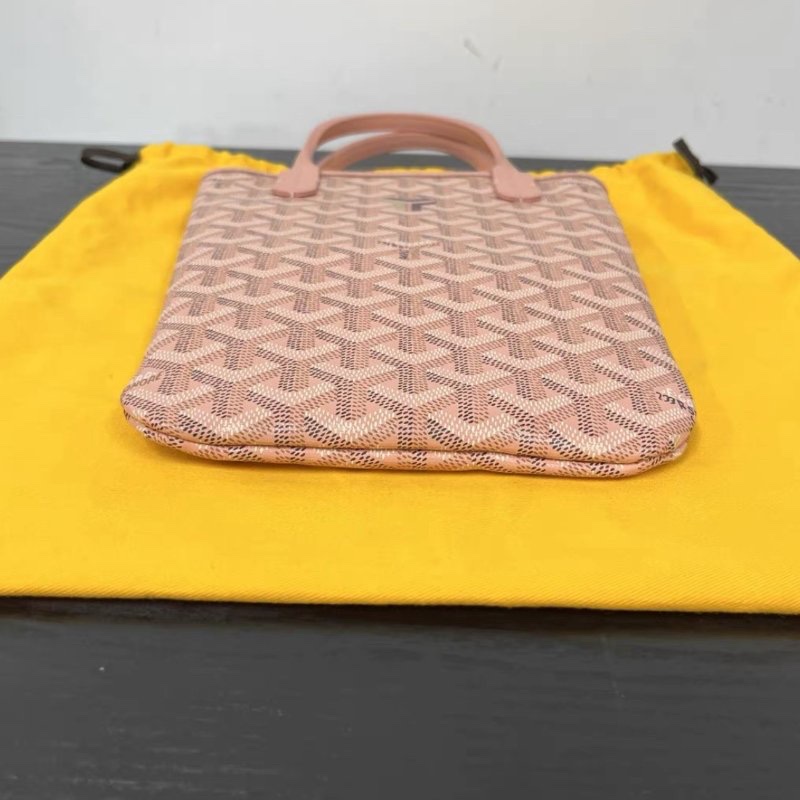 GOYARD Poitiers粉色Y字手提肩背斜背包21*24*1 全新閒置配件塵袋-3