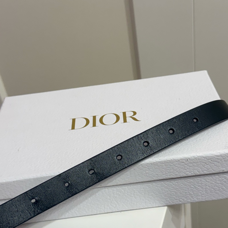 Dior 經典CD logo皮帶 黑金-6