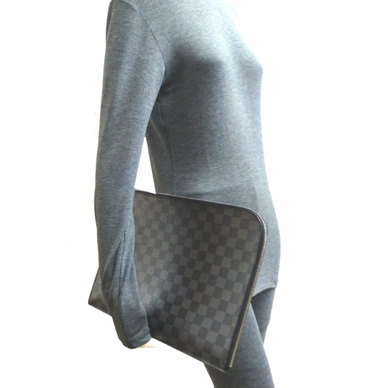 Louis Vuitton Pochette Jour GM 男士第二包 N64437(已停產)Damier Graphite Noir(黑色)-7