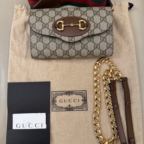 Gucci Horsebit 1955系列馬銜信封包小款