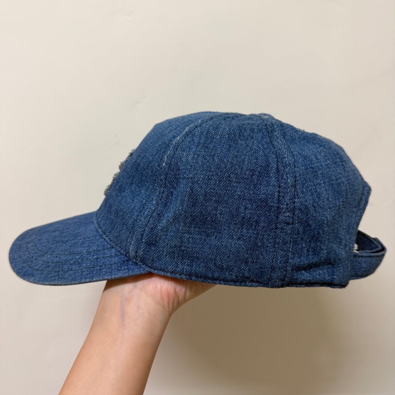 MiuMiu牛仔布棒球帽 藍色 M號-2
