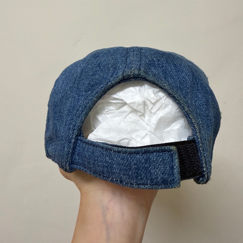 MiuMiu牛仔布棒球帽 藍色 M號-3