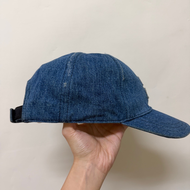 MiuMiu牛仔布棒球帽 藍色 M號-4