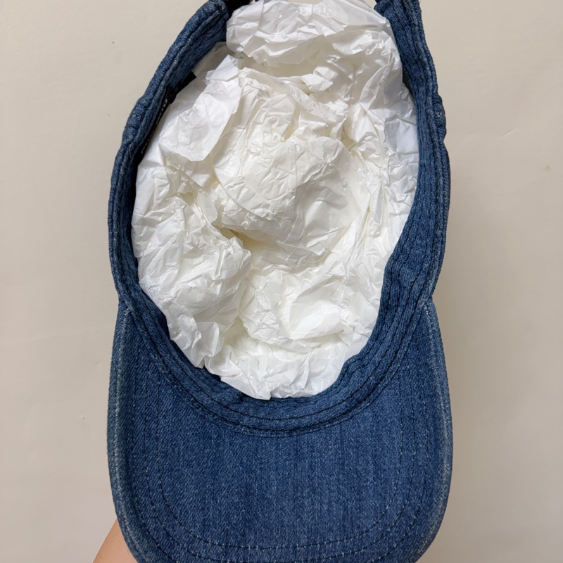 MiuMiu牛仔布棒球帽 藍色 M號-5