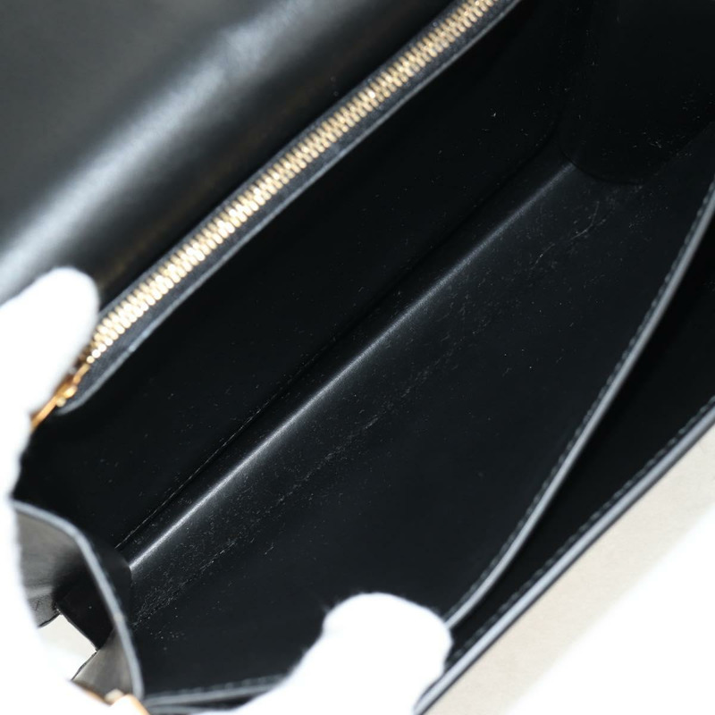 【日本直送】Salvatore Ferragamo Gancini Joan 單肩包,黑色皮革,金色,正品,貨號 149044V-9