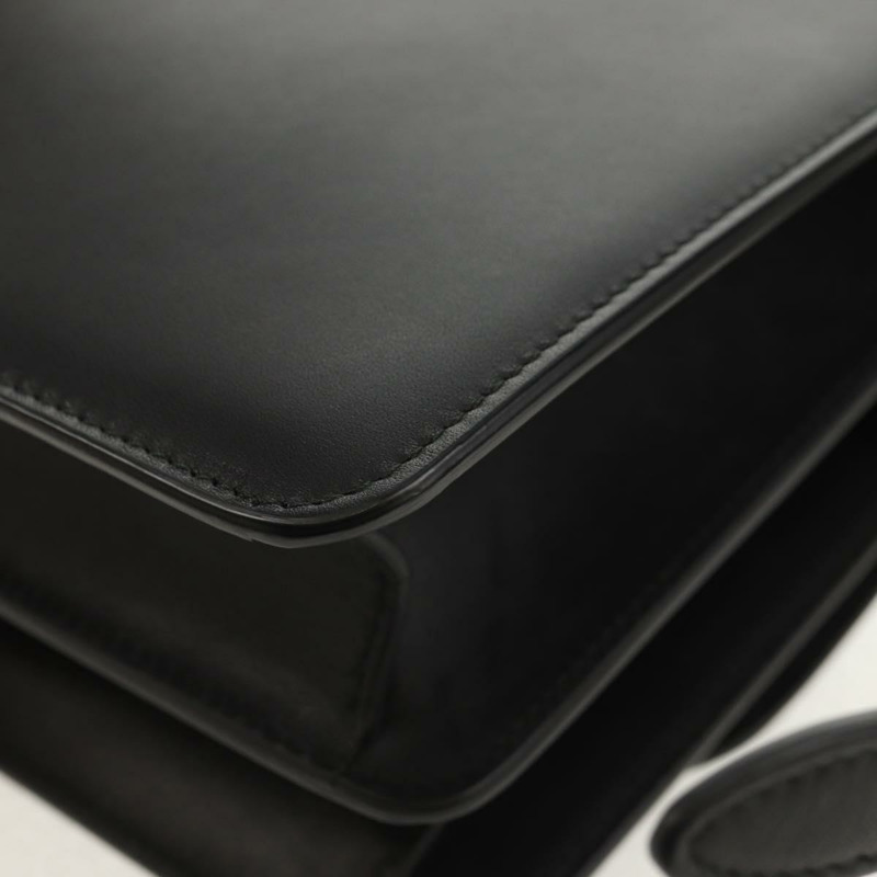 【日本直送】Salvatore Ferragamo Gancini Joan 單肩包,黑色皮革,金色,正品,貨號 149044V-17