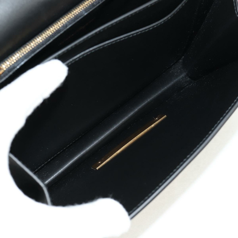 【日本直送】Salvatore Ferragamo Gancini Joan 單肩包,黑色皮革,金色,正品,貨號 149044V-24