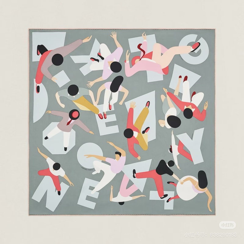 Hermes Hommage a Gene Kelly 70*70 絲巾 🩶 全新 可送禮-4