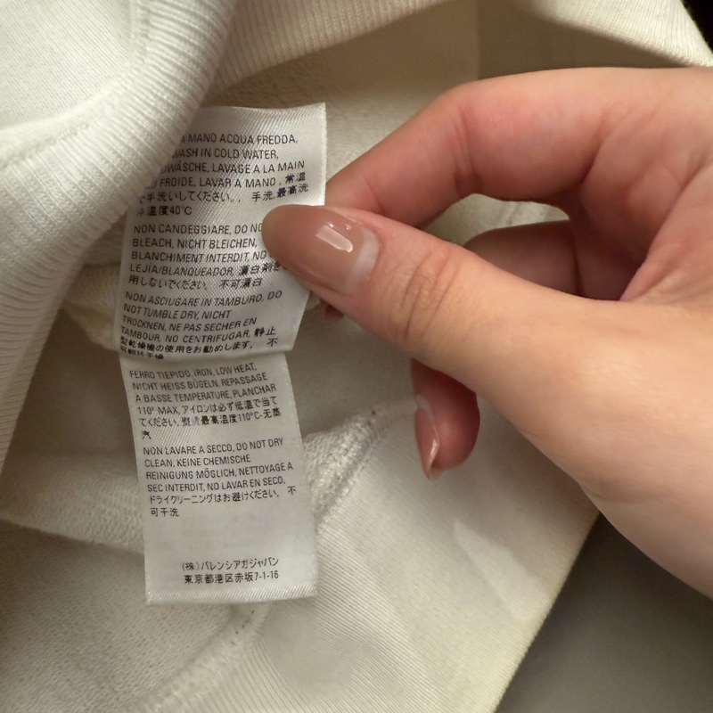 BALENCIAGA男款厚磅白色帽T-4