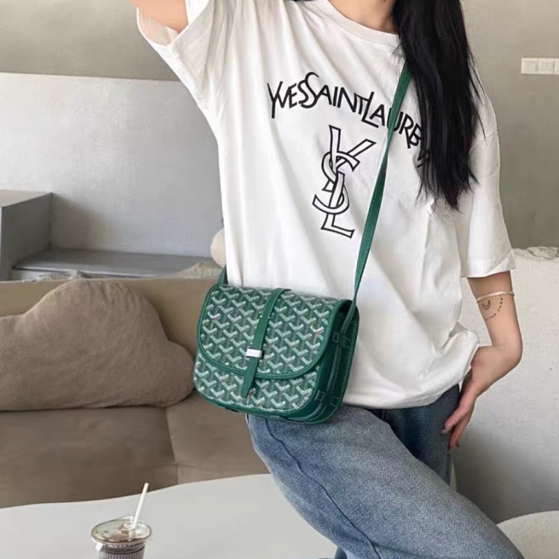 🈶購證 #近新全配 #超難買 Goyard BelvédèrePM郵差包 #牛油果綠-2