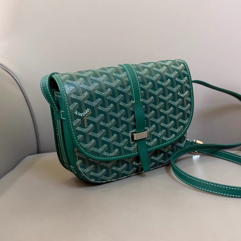 🈶購證 #近新全配 #超難買 Goyard BelvédèrePM郵差包 #牛油果綠-3