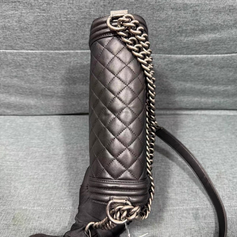 🈶購證 #25萬入手 #99新 香奈兒黑銀Leboy25鏈條斜挎包 #超爆款 #超甜價-9