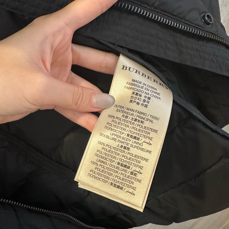 全新✨Burberry Brit 低調奢華 可以穿一輩子老錢風80%鴨絨20%鴨毛 黑色縮腰羽絨外套 S-9