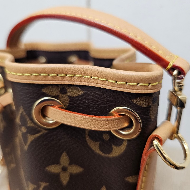 [品況新❣️] LV老花金釦NanoNoe手提斜背水桶包-9