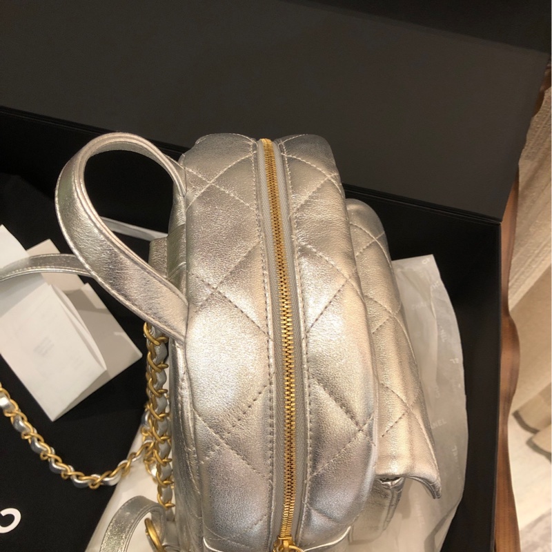 Chanel 香奈儿25k 银色双肩包 芯片款 25年-2