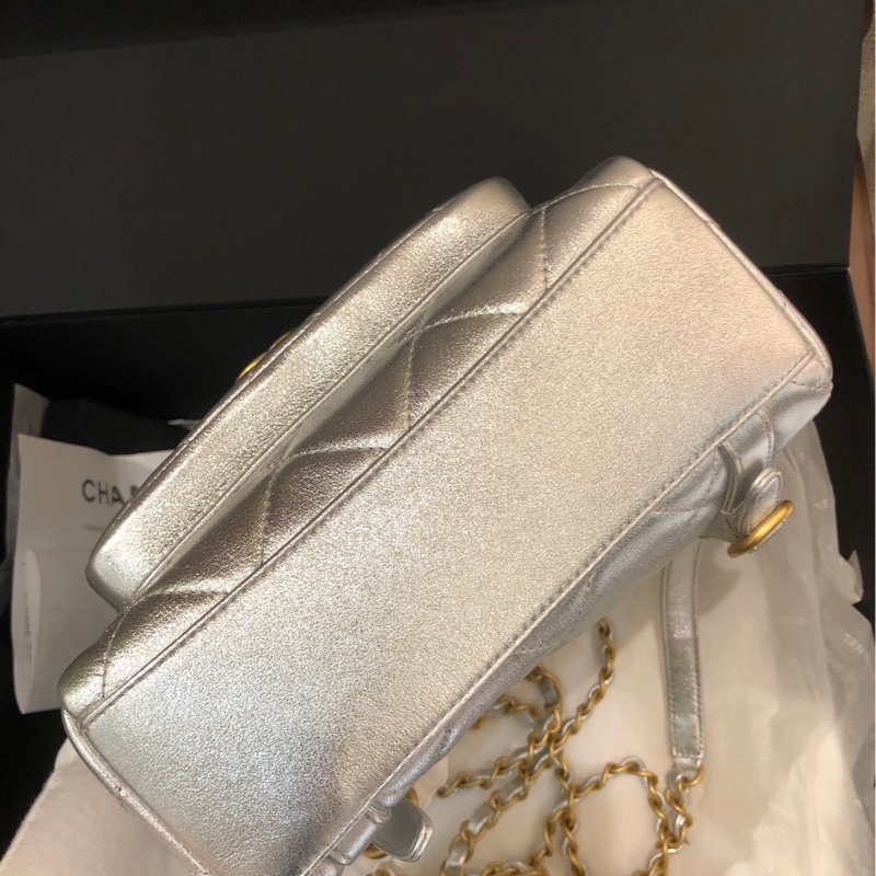Chanel 香奈儿25k 银色双肩包 芯片款 25年-7