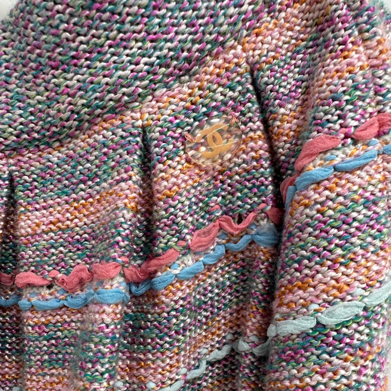 Chanel/香奈兒瀑布系列彩色針織半身裙 36碼-2