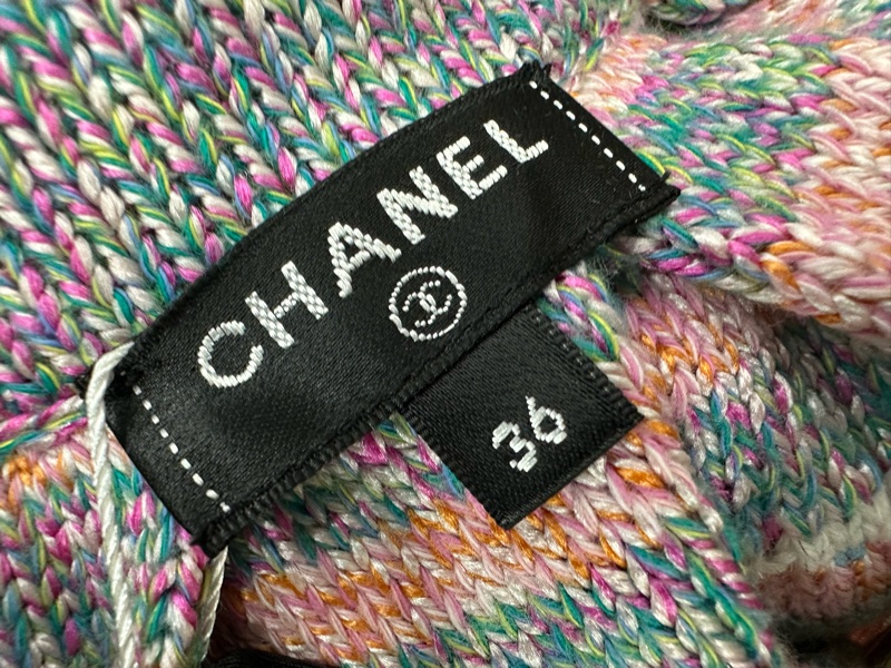 Chanel/香奈兒瀑布系列彩色針織半身裙 36碼-3