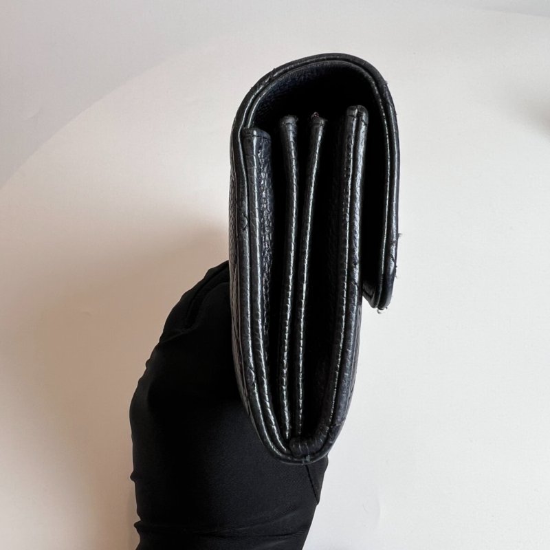 CHANEL CF長夾荔枝黑27開-3